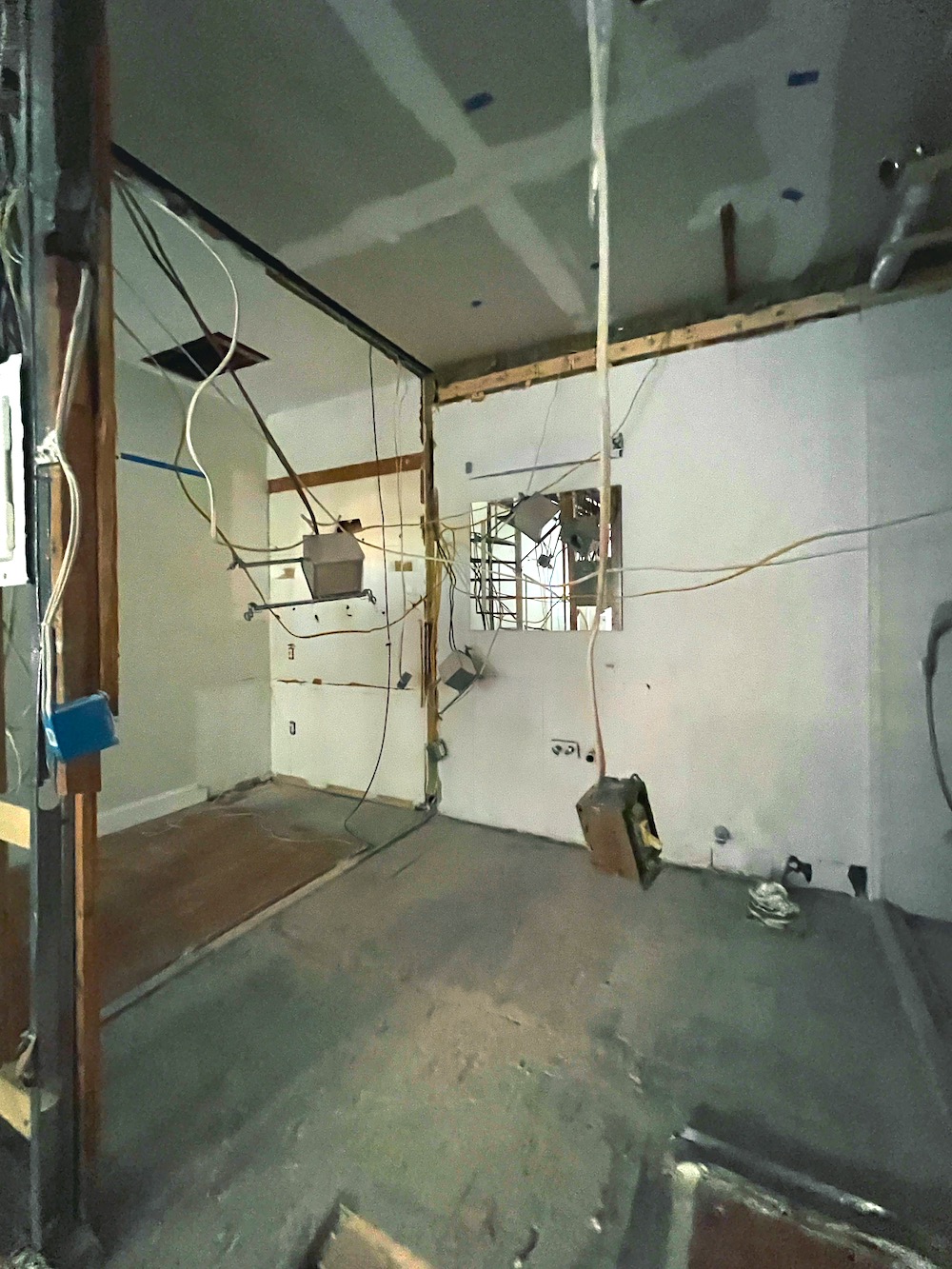 construction image June 2023 bathroom gutted