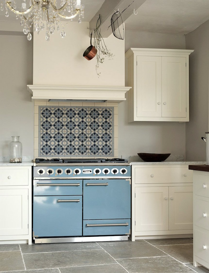 country kitchen backsplash accent DeVOL Kitchens