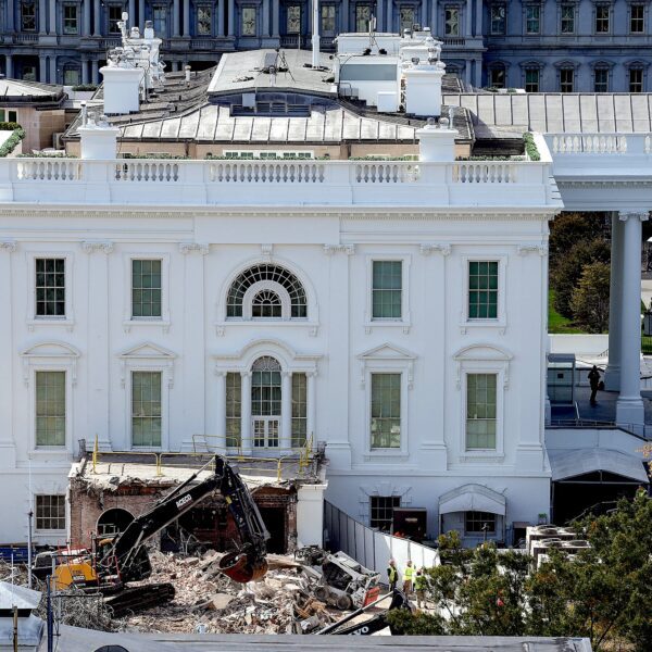 demolition East Wing October 22, 2025