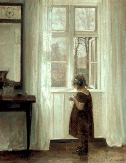 inge by the window -carl_vilhelm_holsoe