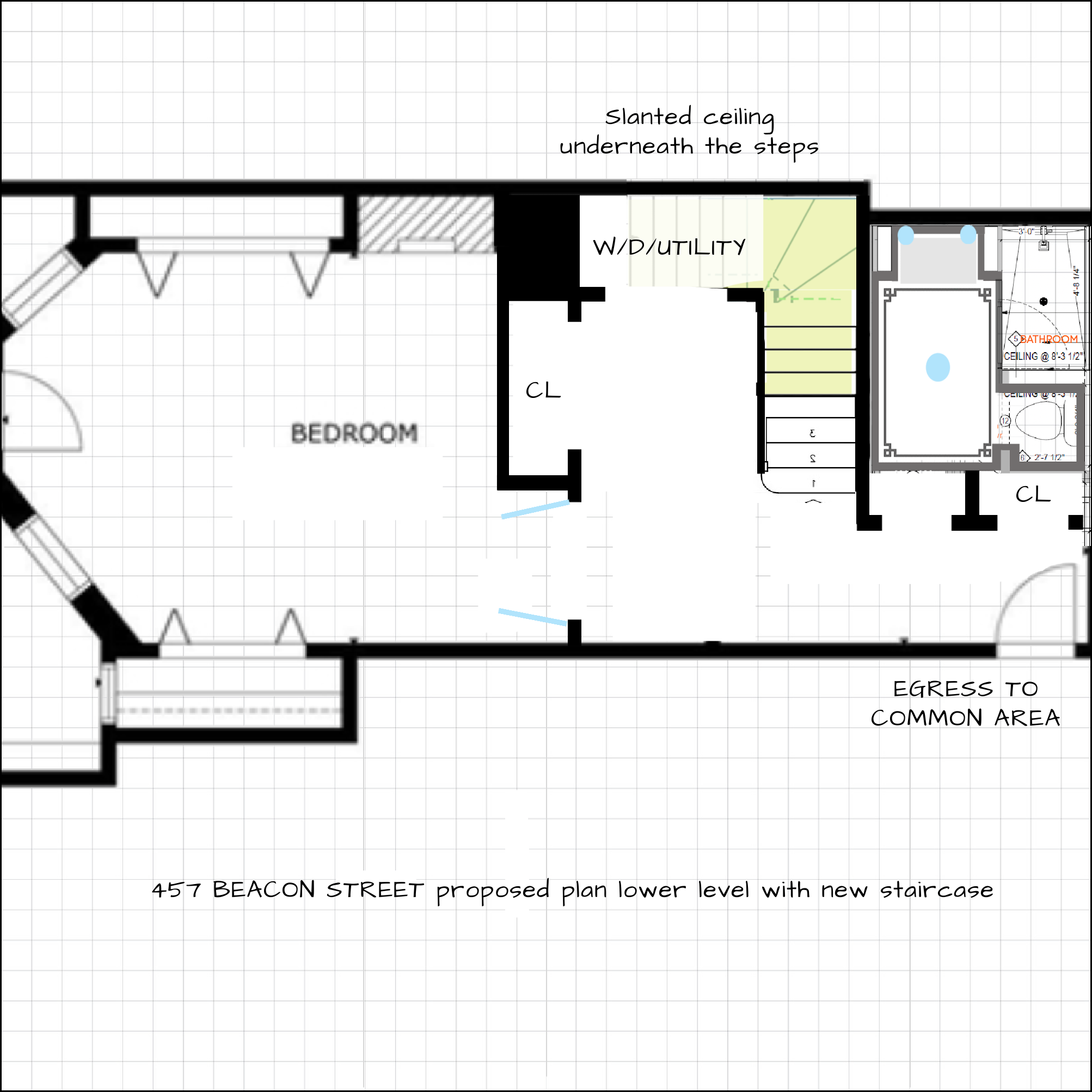 457 Beacon st lower level + new staircase