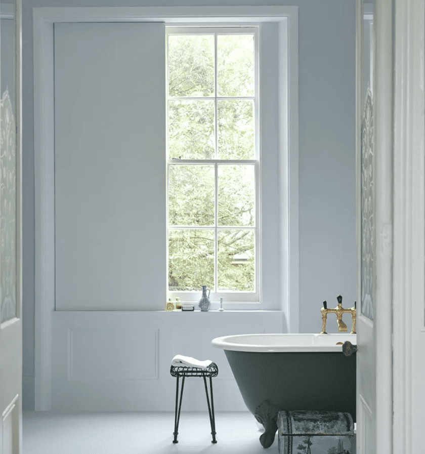 Bathroom painted Farrow & Ball Kakelugn new for 2025