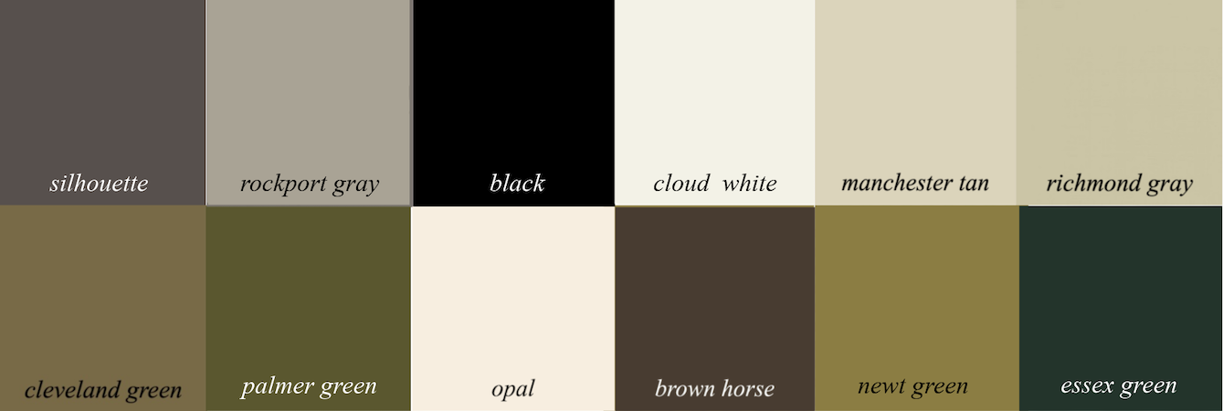 Benjamin Moore Silhouette color palette #1