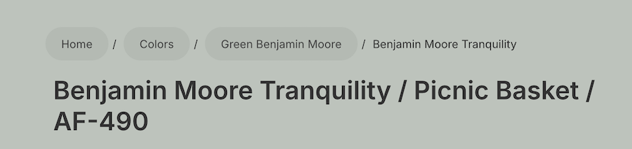 Benjamin Moore Tranquility- Picnic Basket clones