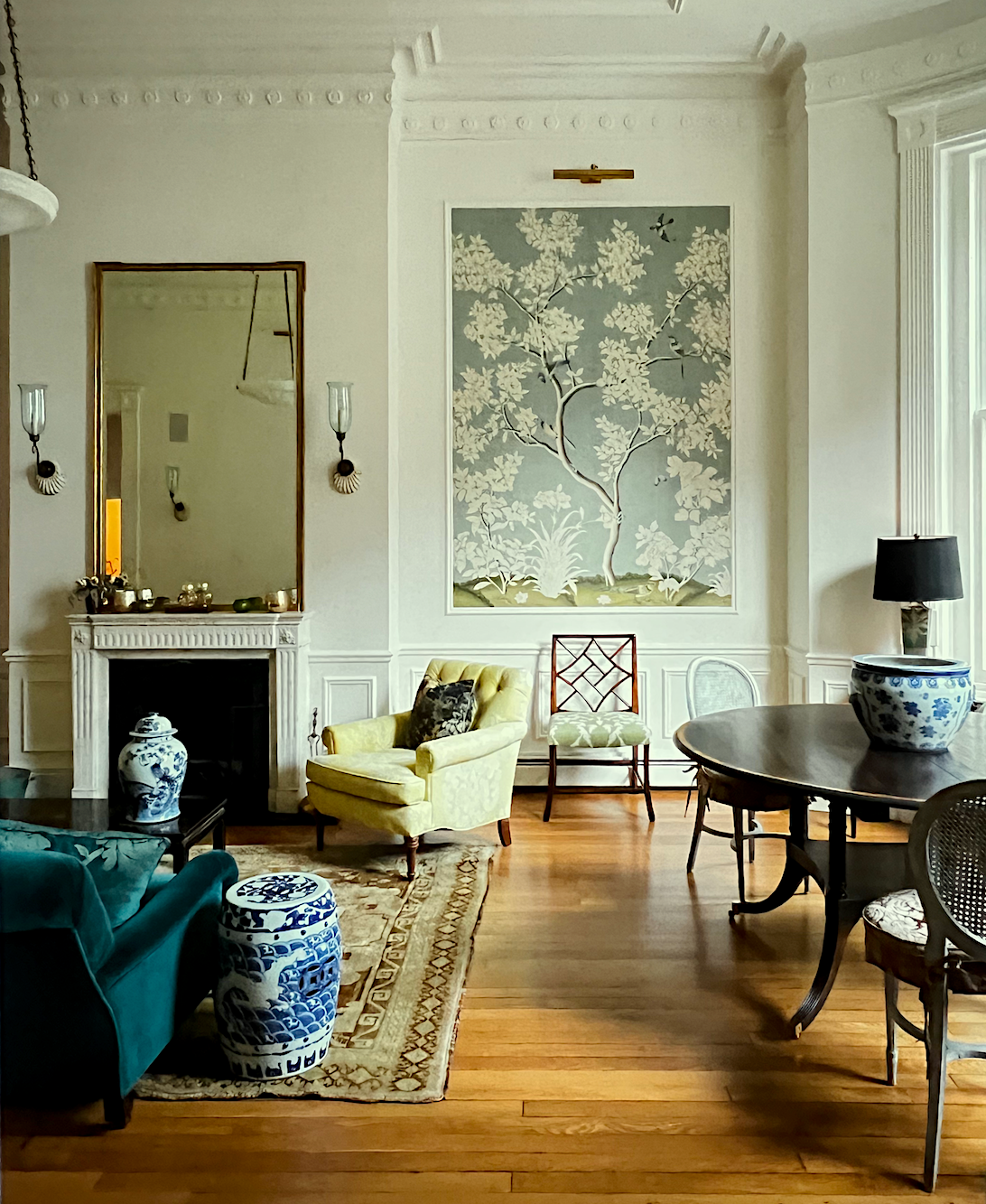 Gracie Hampton Garden wallpaper panel installation