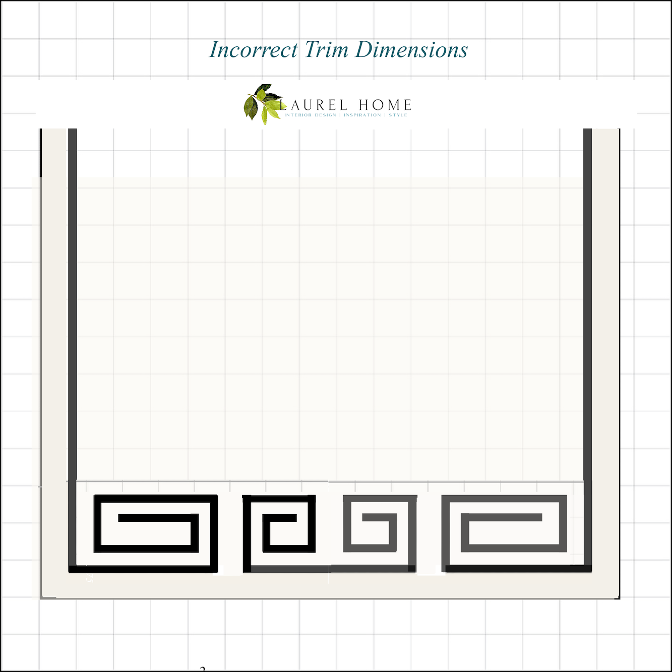 Incorrect Greek Key Trim Dimensions