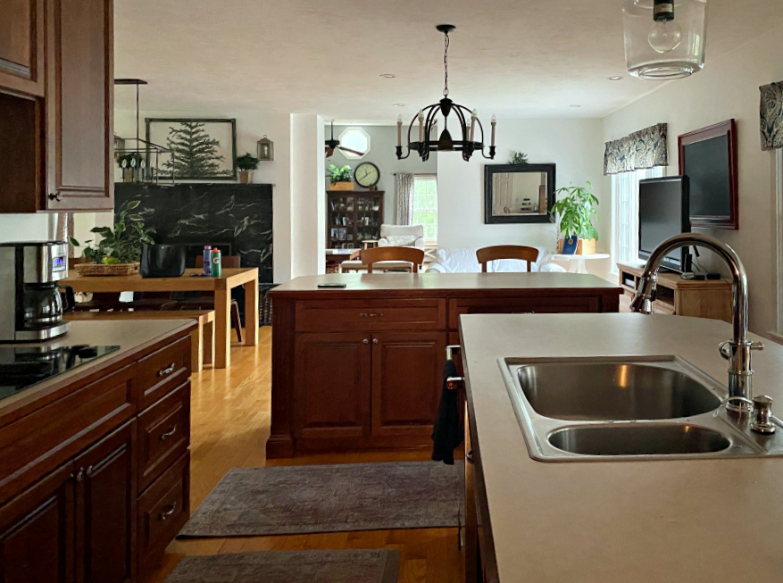 kitchen island family:living room