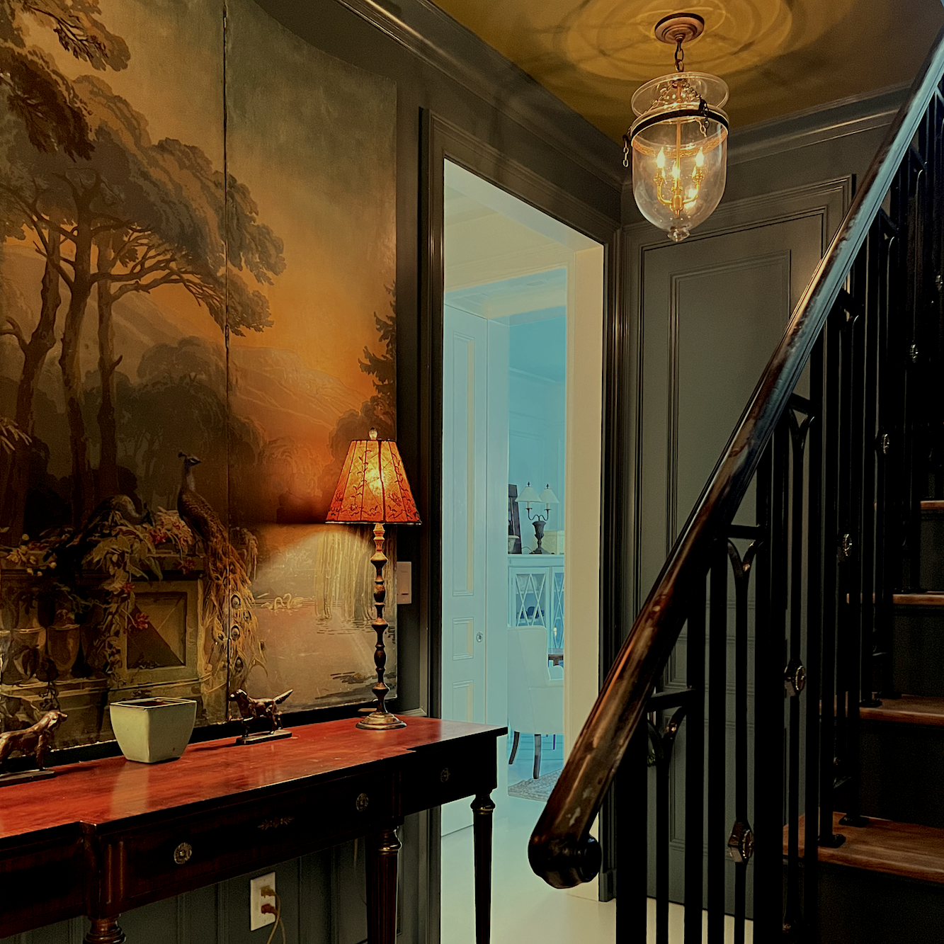 Looking into bedroom from the lower level entry