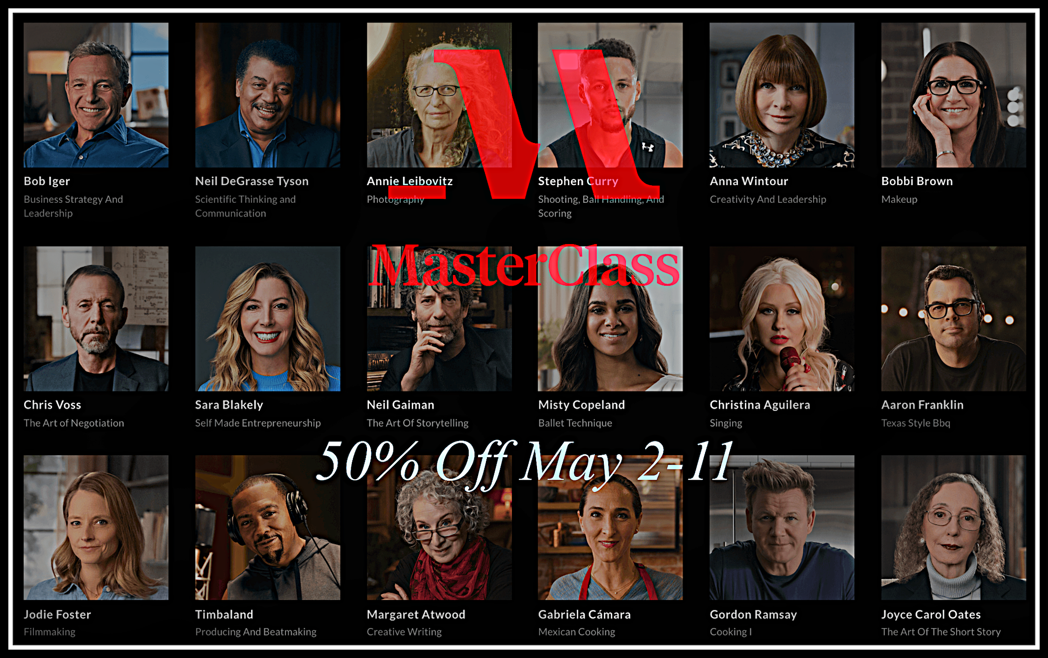 Master Class 50 percent off for Mother's Day 2025
