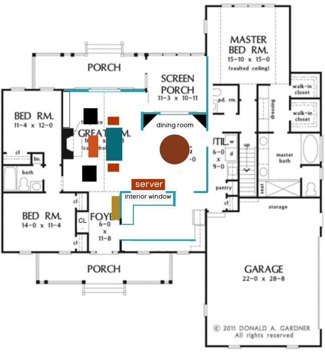 open-concept-floor-plan-with-entry - furniture new kitchen