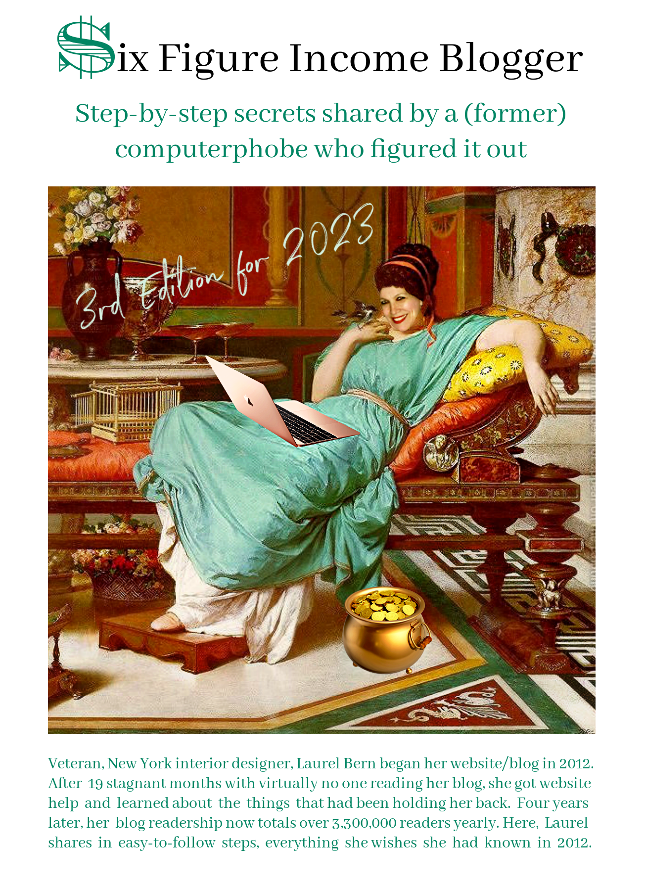 six figure income blogger book cover 3rd edition for 2023 - final